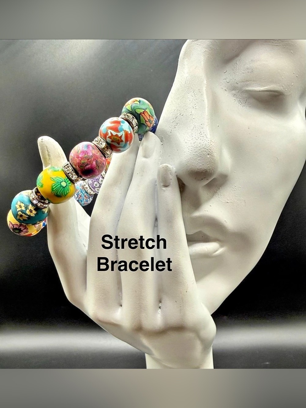 Multicolor Floral Stretch Bracelet